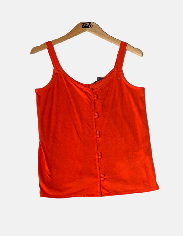 Orange Sleeveless Top FM